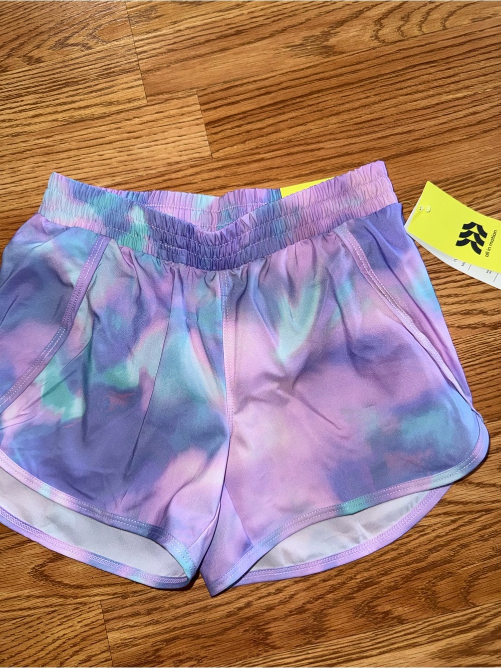 All in Motion Girls’ Tie-Dye Run Shorts Size M (8) NWT